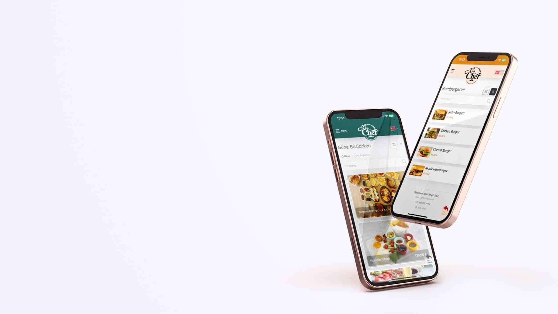 Telefonda açılmış QR menü